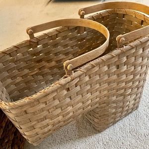 ANTIQUE DURABLE RATTAN STAIR BASKET--$35